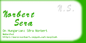 norbert sera business card