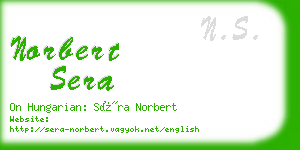 norbert sera business card